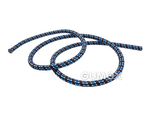Gumolano, průměr 12mm, pryžové vlákno/PP oplet, černo-modré